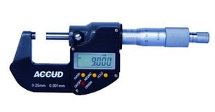 Accud 25-50 mm / 0.001 mm Dijital Dış Çap Mikrometresi